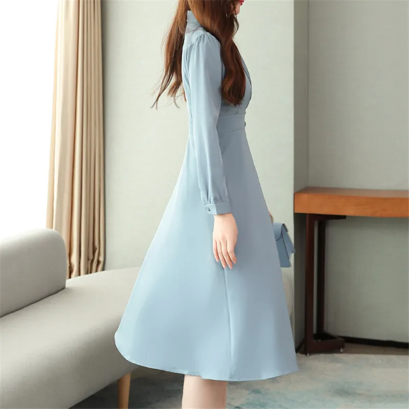 Элегантные женские офисные платья осень офисная одежда платье 2020 повседневное