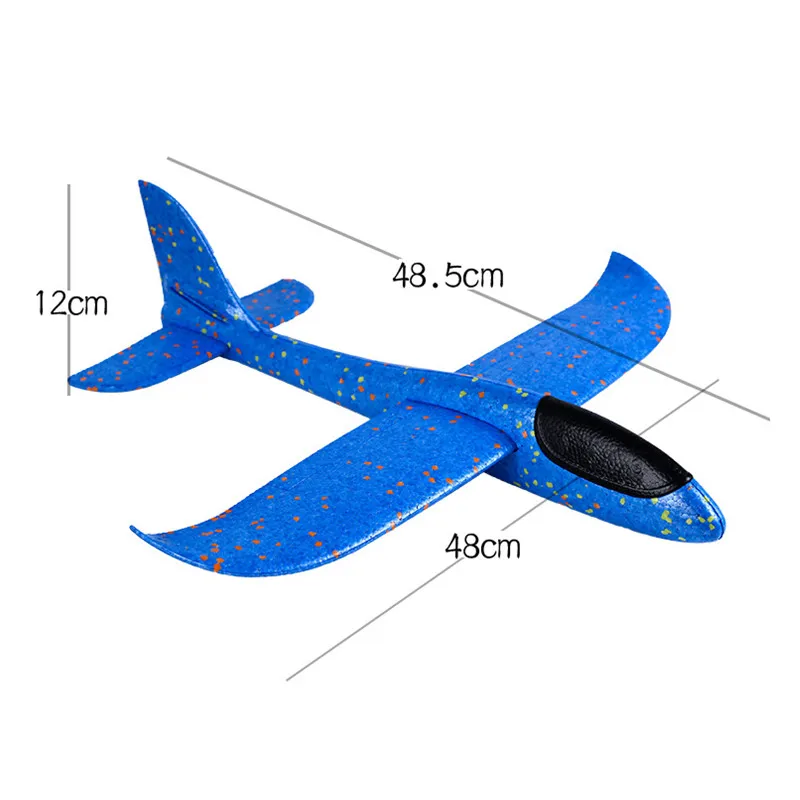 Ручной метательный самолет ручной планер пенопластовый инерционный игрушка