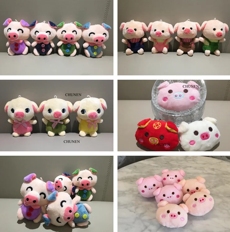 Мордочки свиньи. Много размеров много цветов Свинка плюш брелок подарок животное