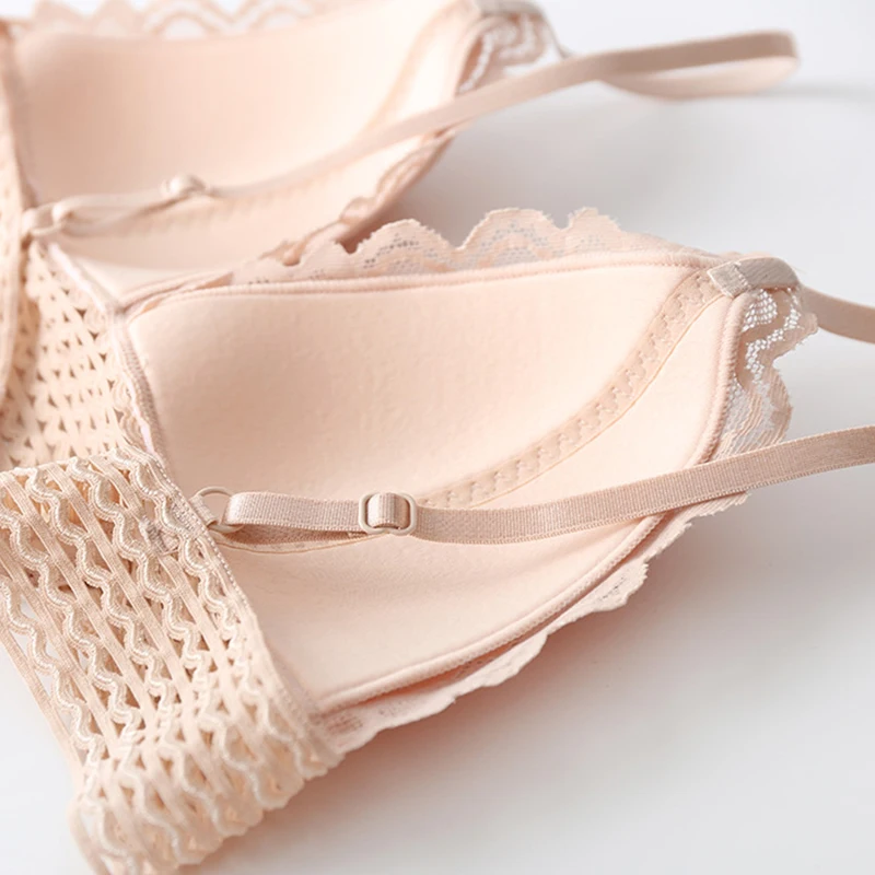 Бюстгальтер пуш ап женский бесшовный кружевной без косточек|Бюстгальтеры| |