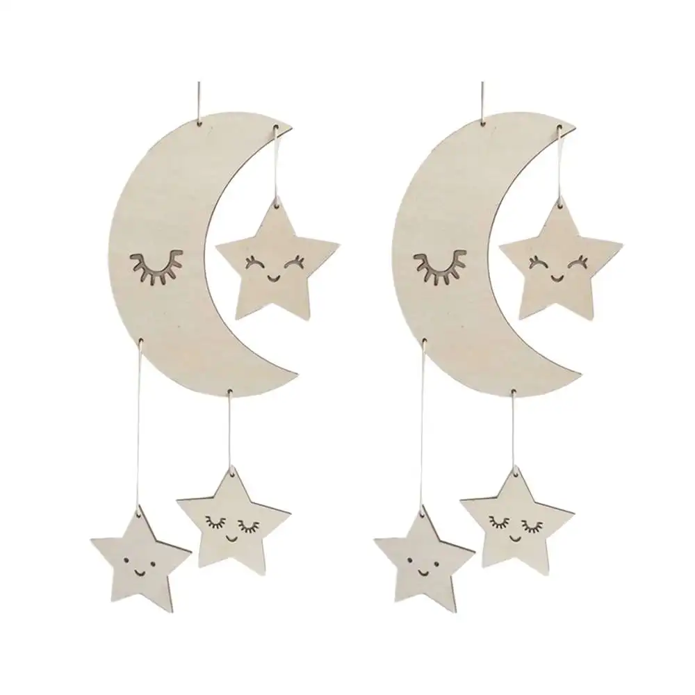 

Nursery Decor Children's Room Decor Baby Room Wooden Cloud Star For Boys Girls