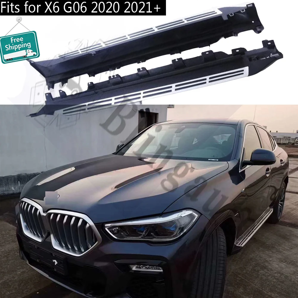 

2 шт. Левая Правая алюминиевая боковая ступенька подходит для б. MW X6 G06 2020 2021 подножка Nerf защита педали