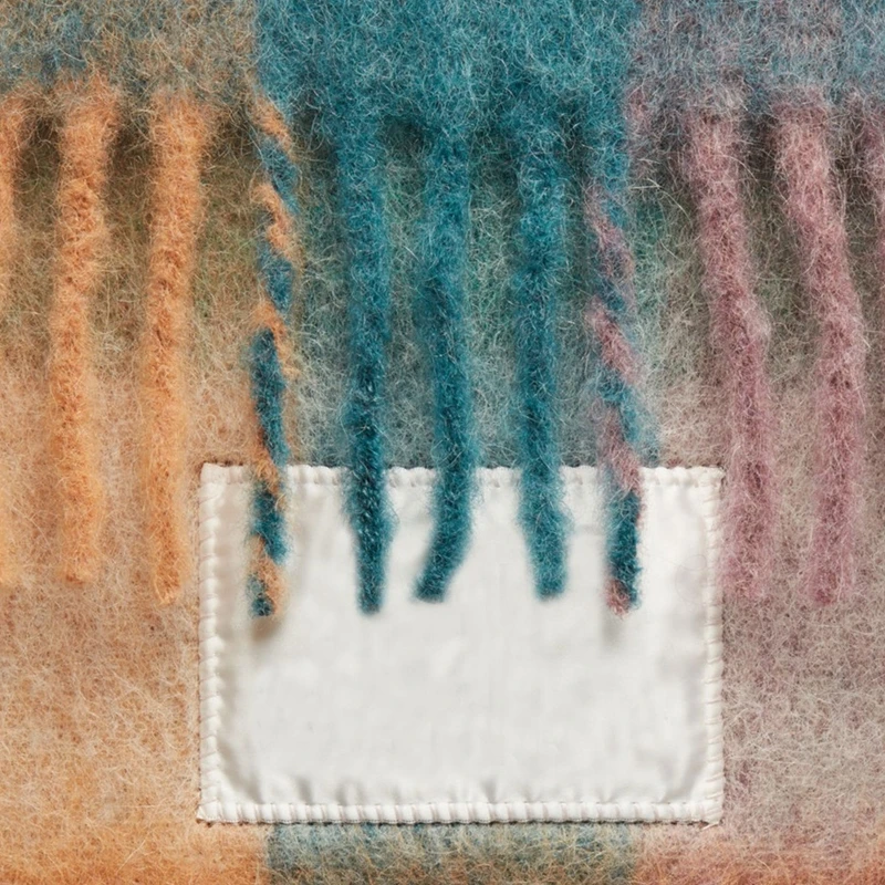 

250x35cm Winter Pashmina Long Scarf Multicolor Rainbow Plaid Checkered Printed Fringe Tassels Shawl Wrap Neck Warmer