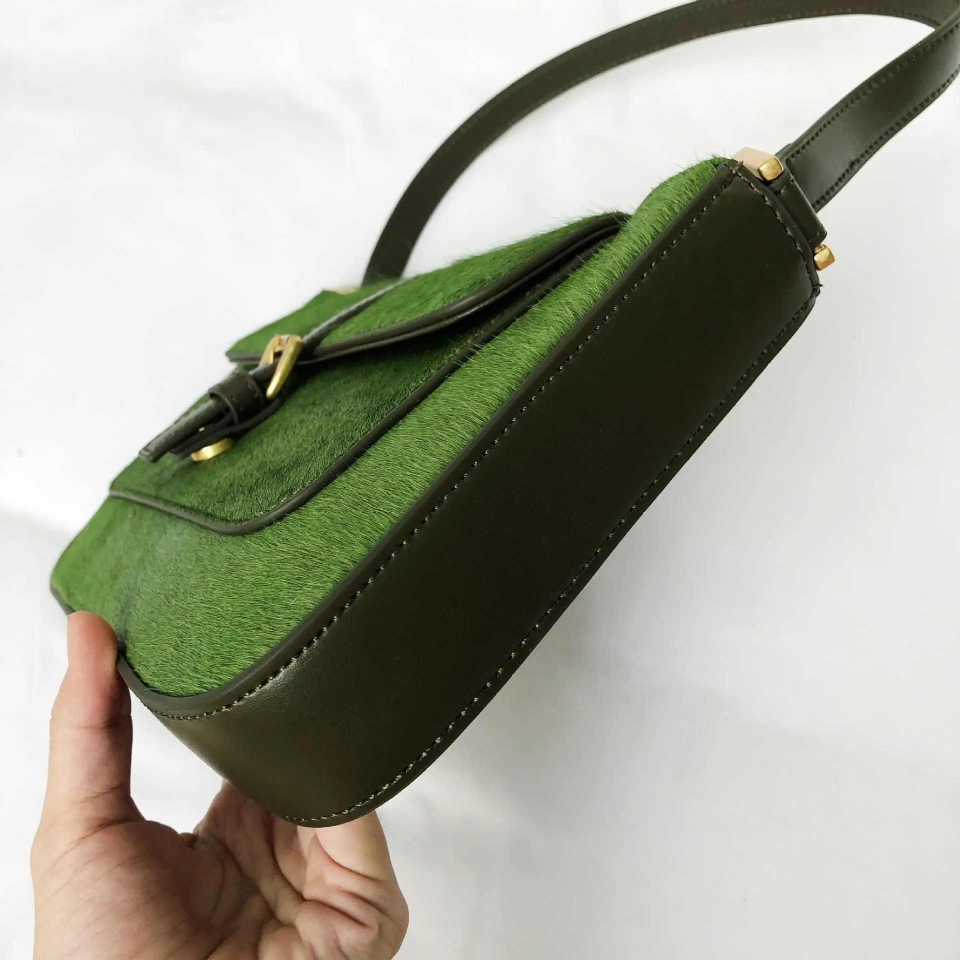 

Women Handbag Winter Real Horse Hair New Famous Brand Luxury Designer Fashion Vintage Square Shoulder Bag Tote