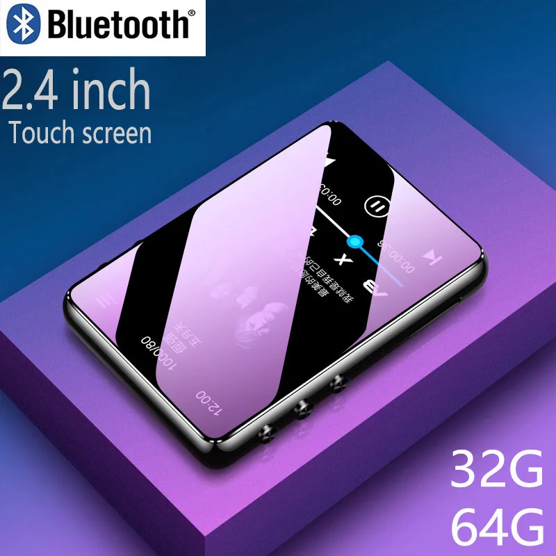 MP3 плеер Bluetooth 5 0 2 4 дюймовый Полноэкранный сенсорный дисплей встроенный динамик с
