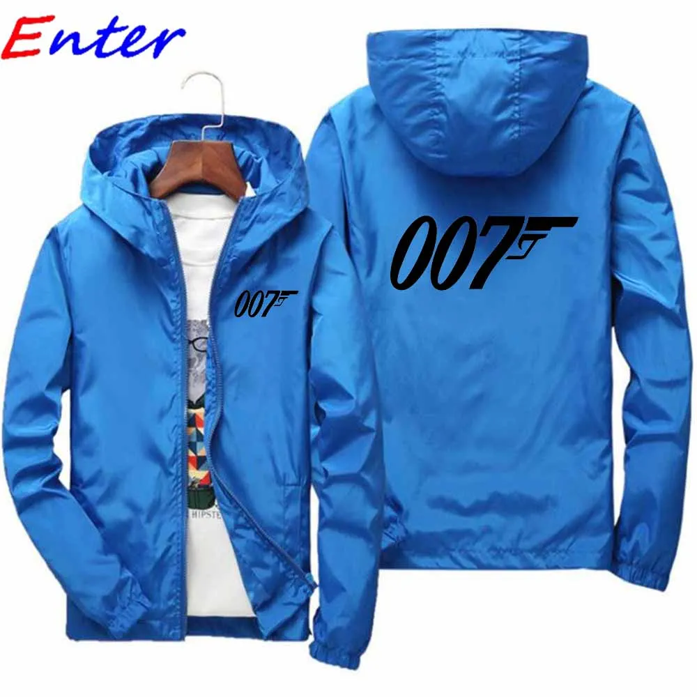 Brand Men's Jacket Hooded Jacket Printed Logo 007 Casual Zipper Sweatshirt Men's Sportswear Fashion Jacket Men's Jacket