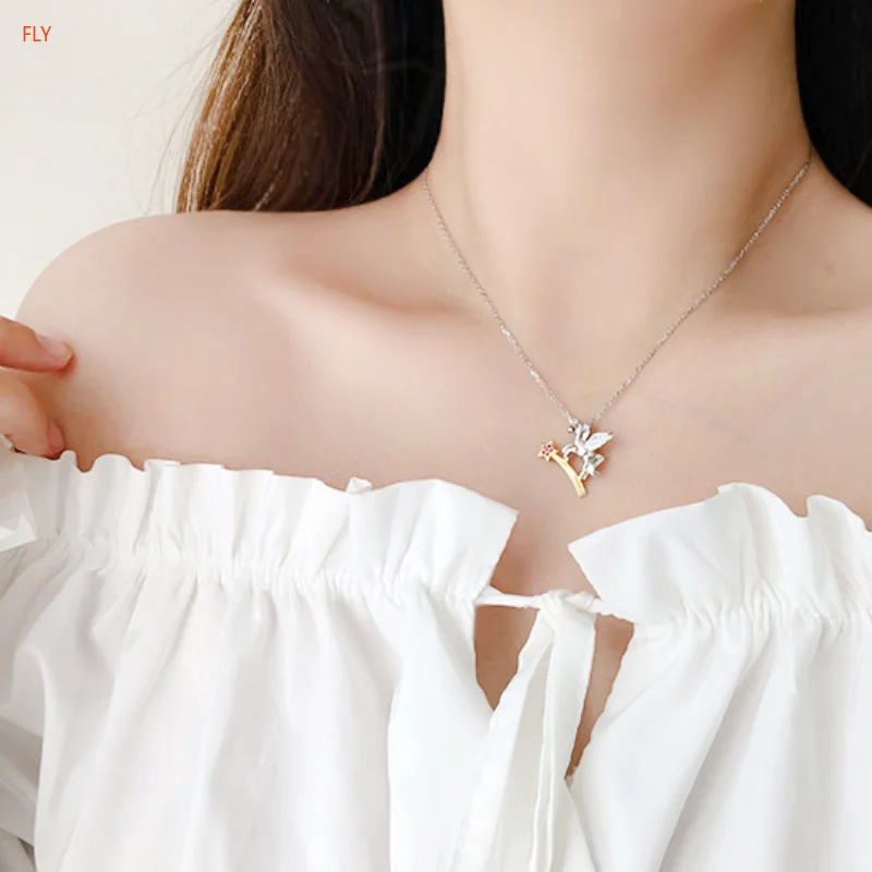 

Sterling Silver 925 Necklace Unicorn Star Moon Chain Romantic Sweet Luxury Jewelry Fairy Lady Gift