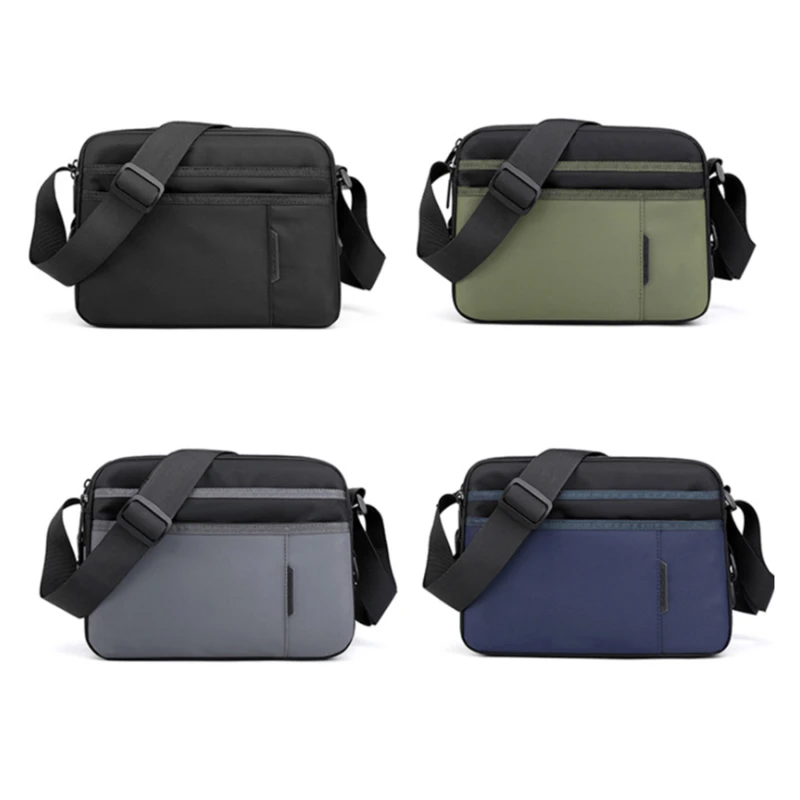 

New Polyester Cloth Crossbody Men's Light Messenger Bag Single Shoulder Bag College Student Travel Bag Men's Bag