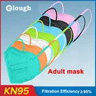Elough CE ffp2mask черная FFP 2 Mascarillas FPP2 Homologada KN95 респиратор FFP2 многоразовая защитная маска для взрослых 5 слоев