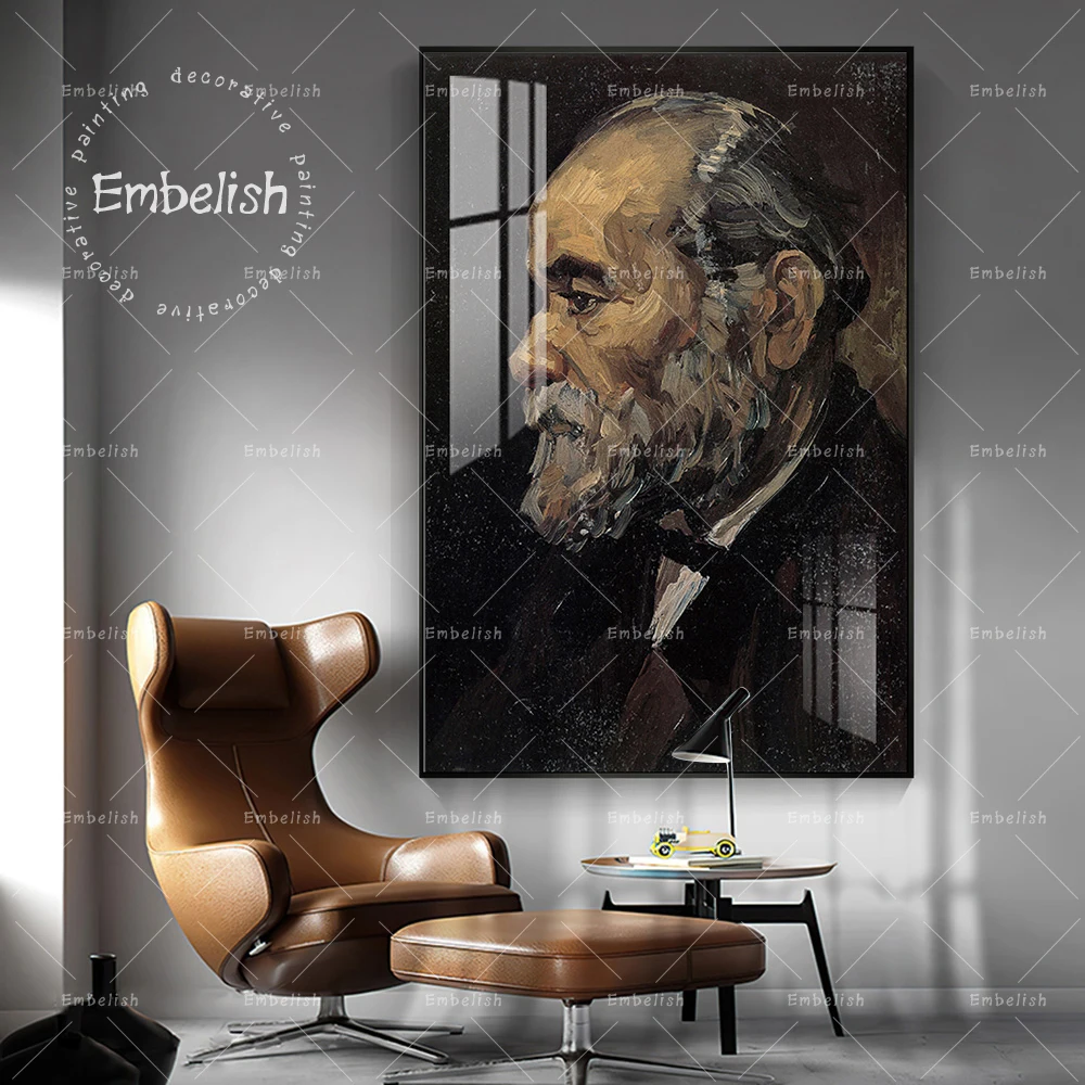 

Embelish Famous Artworks Man Portrait Quality HD Canvas Oil Paintings For Living Room Modern Home Decor Posters Wall Art Picture