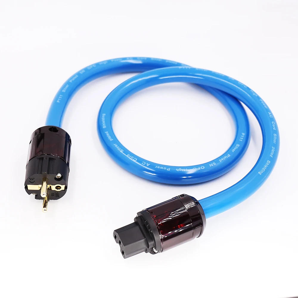 Preffair D511 с серебряным покрытием AC Мощность кабель P 079E ЕС штекер C 079 IEC разъем Schuko