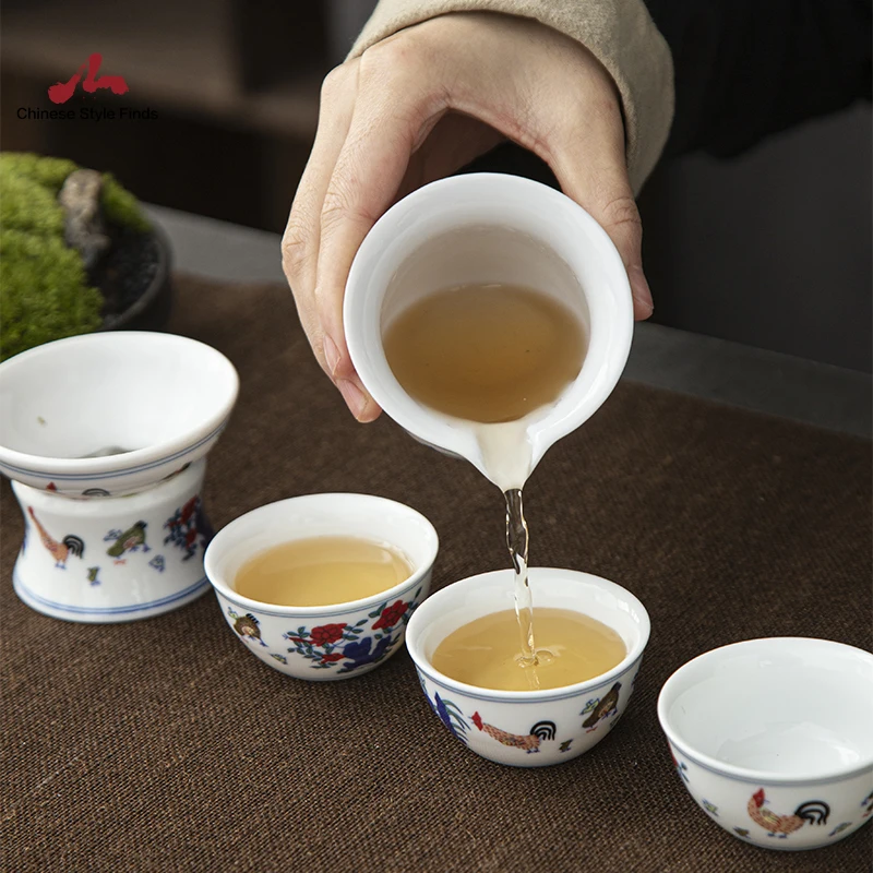 Чайный набор керамический чайный горшок с 6 чашками стандартный китайский