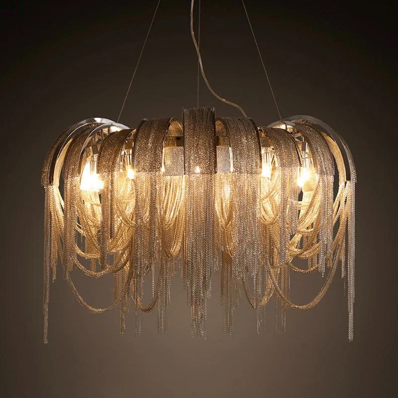 Роскошная алюминиевая подвесная Светодиодная лампа в стиле пост модерн для