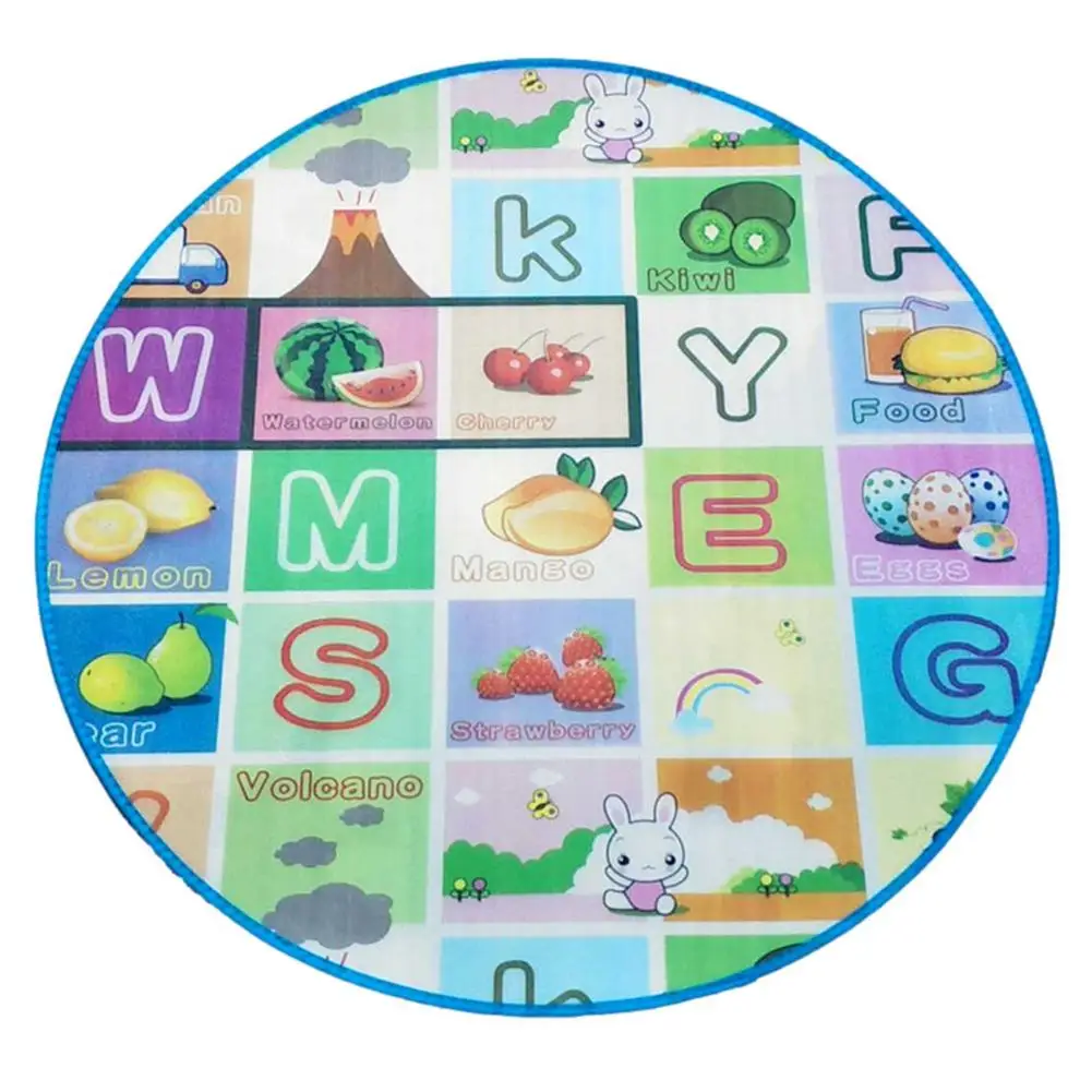 

40*40CM Children's Comfortable Soft Foam Pad Round Kid Play Rug Mat Non-Slip Cartoon Double-sided Children Play Mat