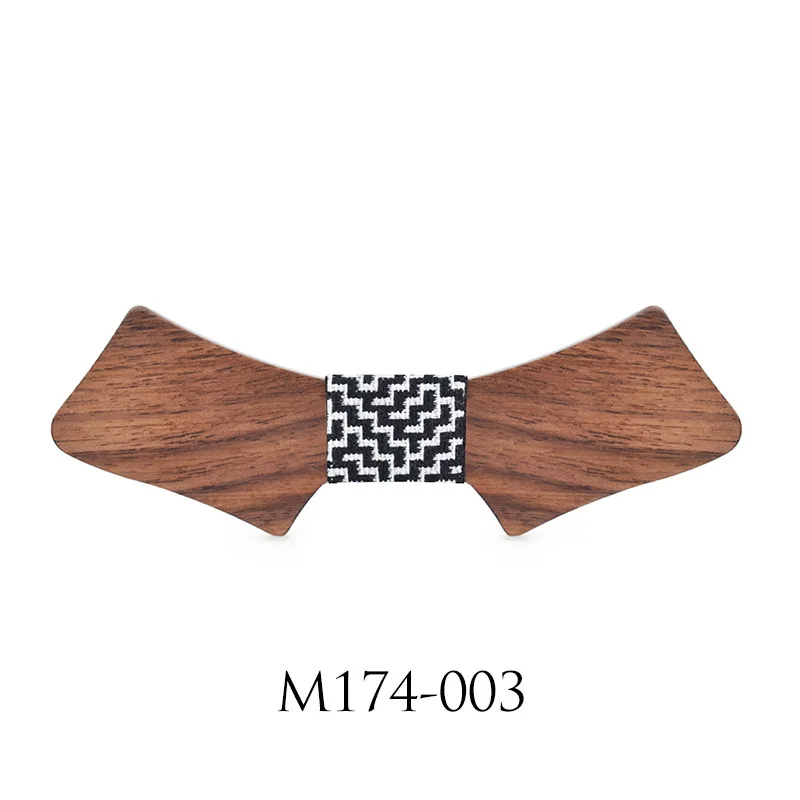 

Linbaiway Man Wood Bow Tie Handmade High Grade Business Wedding Men's Unisex Suit Shirt Simple Gifts Wooden Bowtie Butterfly