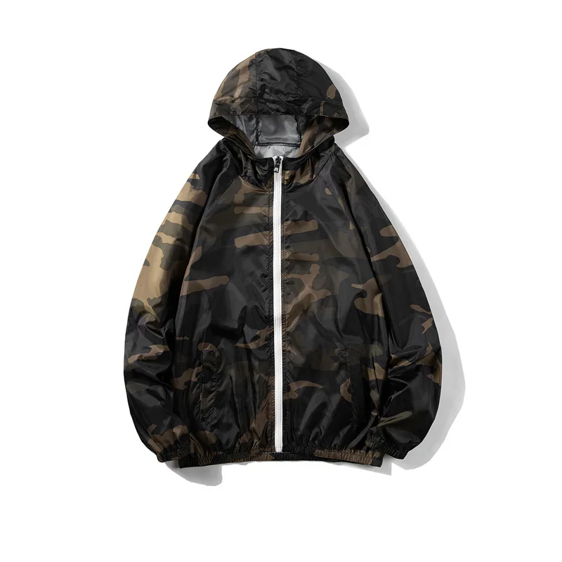 

Summer Ultra-Thin Sun Protection Clothing Harajuku Plus Size Military Camouflage Jacket Men Korean Fashion Tactical Hoodie Male