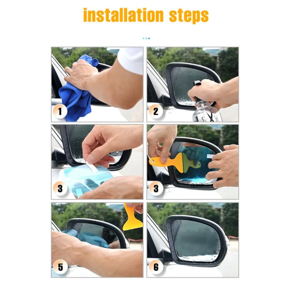 

Anti-Glare Protector Film Mirror Tint Transparent Window Auto Rearview