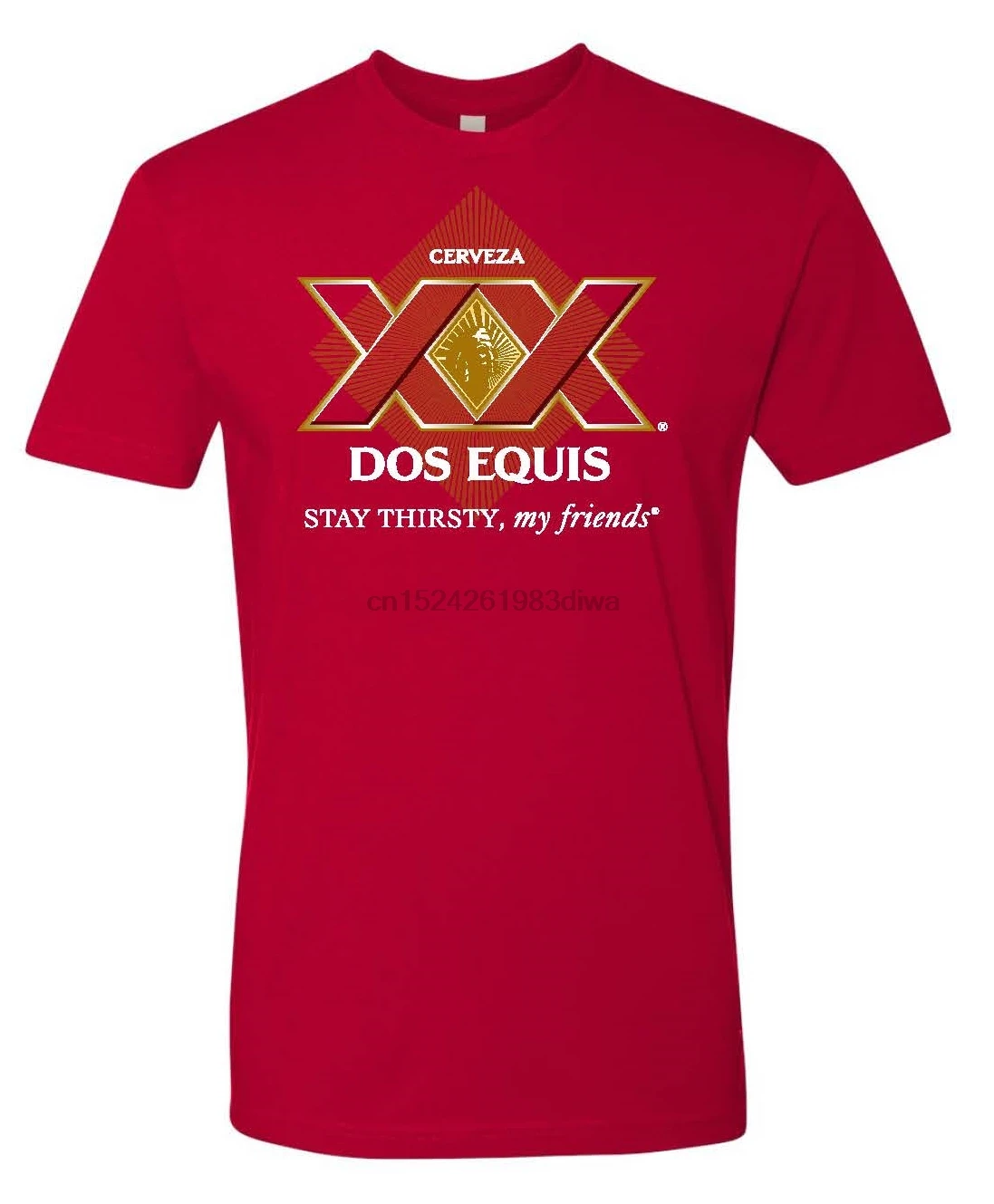 Новая футболка с надписью Dos Equis Beer (мужская круглым вырезом) | Мужская одежда