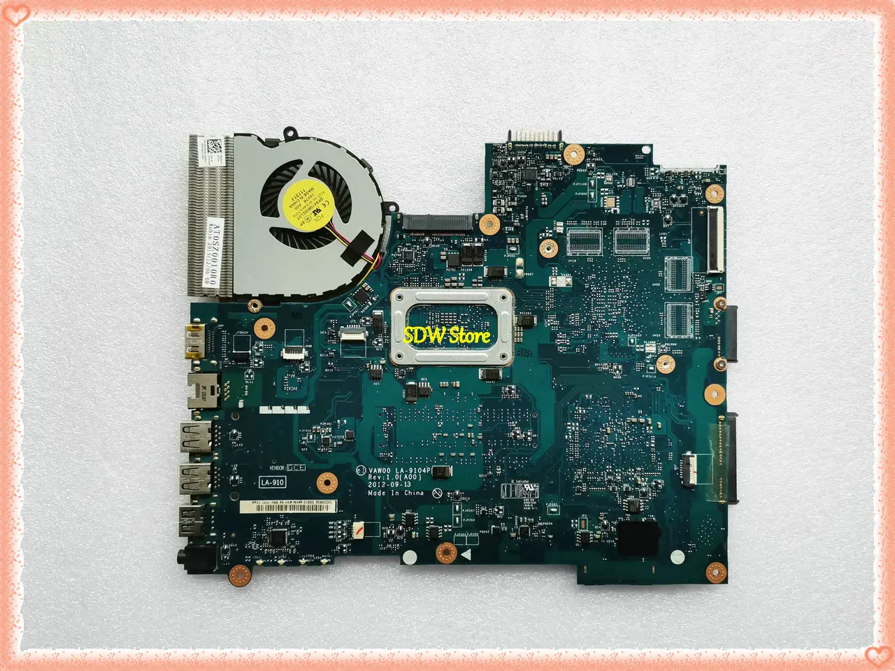 LA-9104P с системой охлаждения системная плата для ноутбука DELL Inspiron 3521 CN-03H0VW 03H0VW 2127U