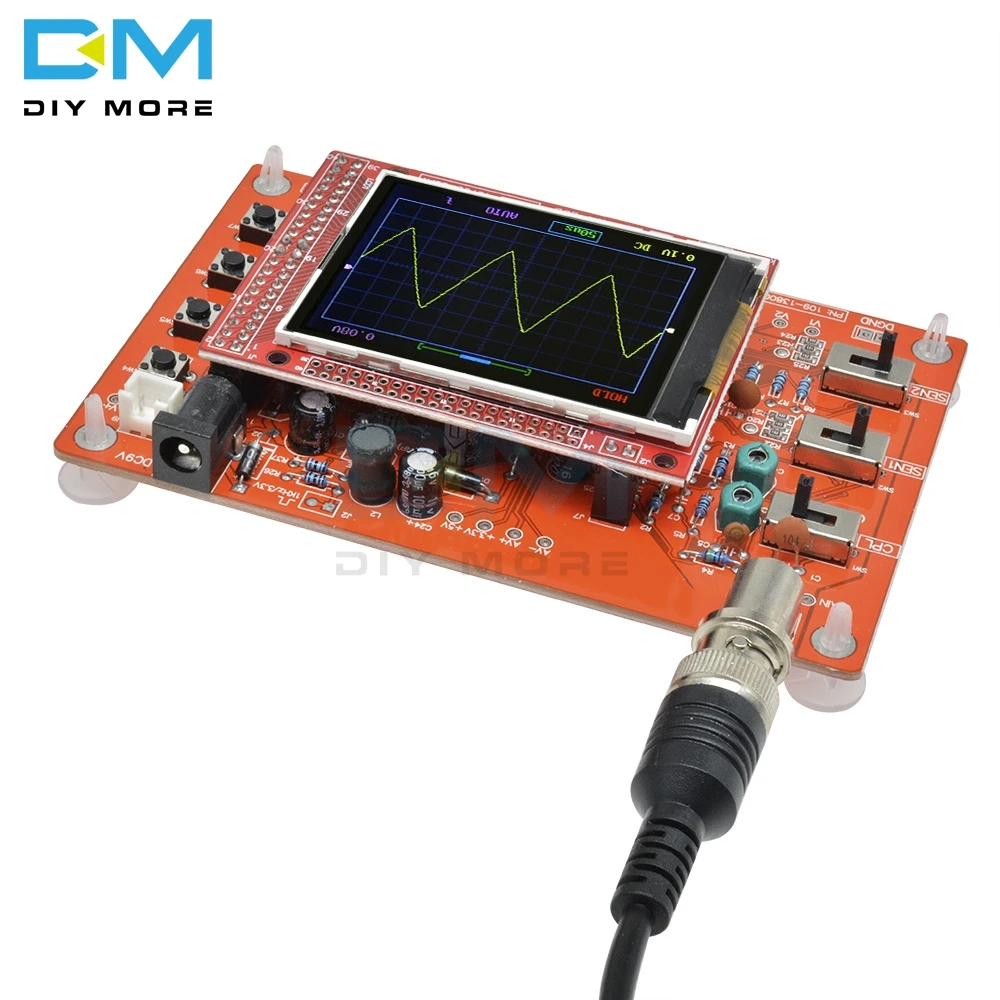 Полностью сваренный цифровой осциллограф TFT 2 4 &quot(1 мс/с) + зонд B1 STM32F103C8 чип 12Bit 1Msps