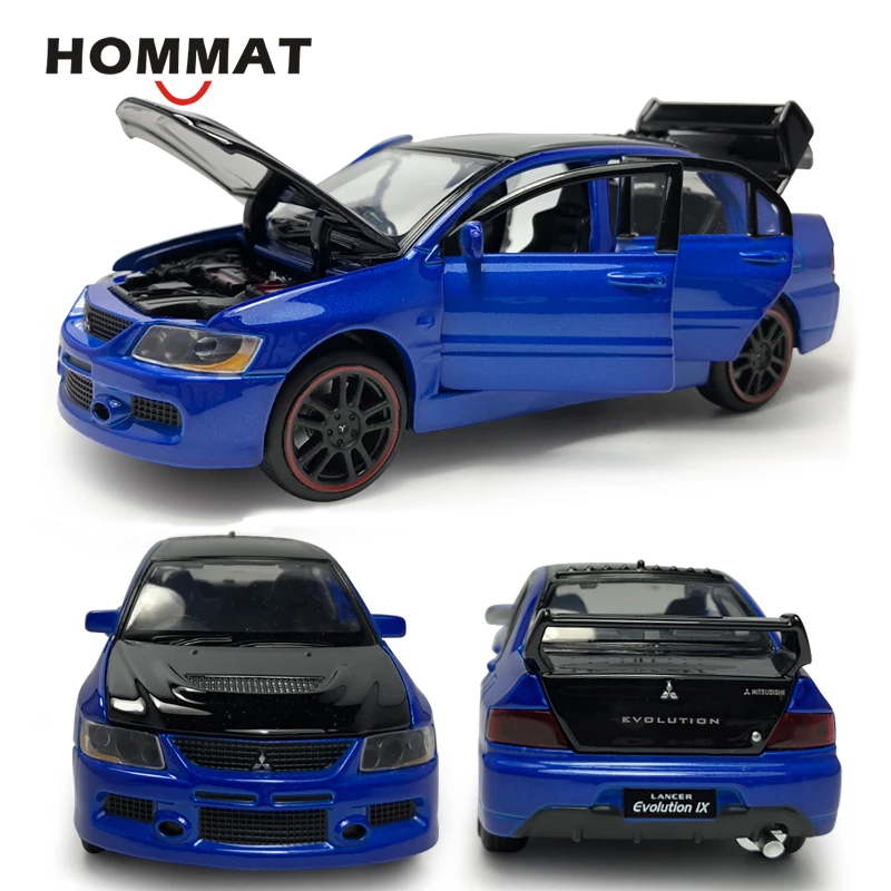 HOMMAT 1:32 масштаб Lancer Evolution IX EVO сплав металла Diecasts и игрушечные автомобили модель