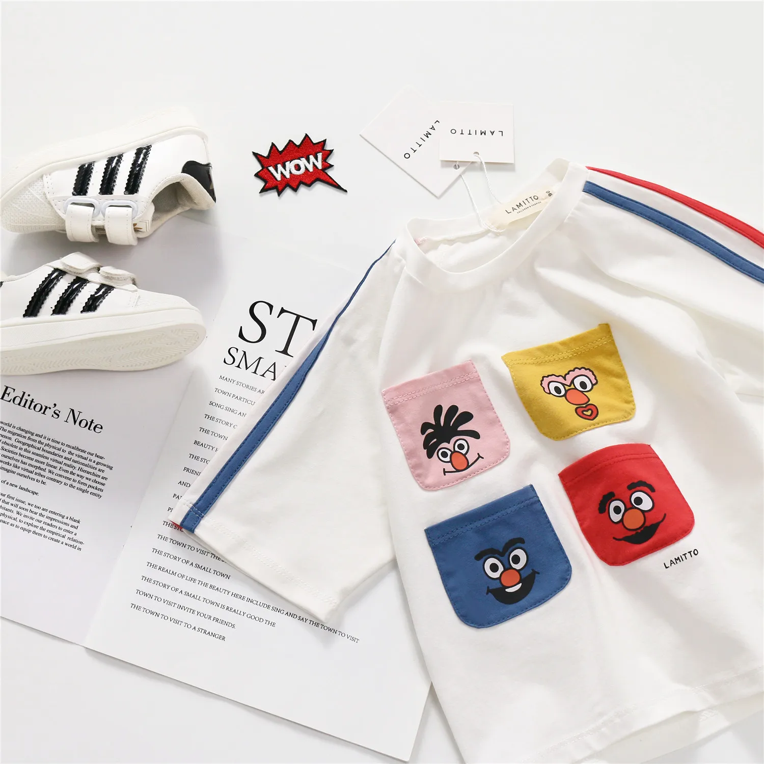 Tonytaobaby/Новая летняя модная красивая футболка для мальчиков и девочек Рубашки |