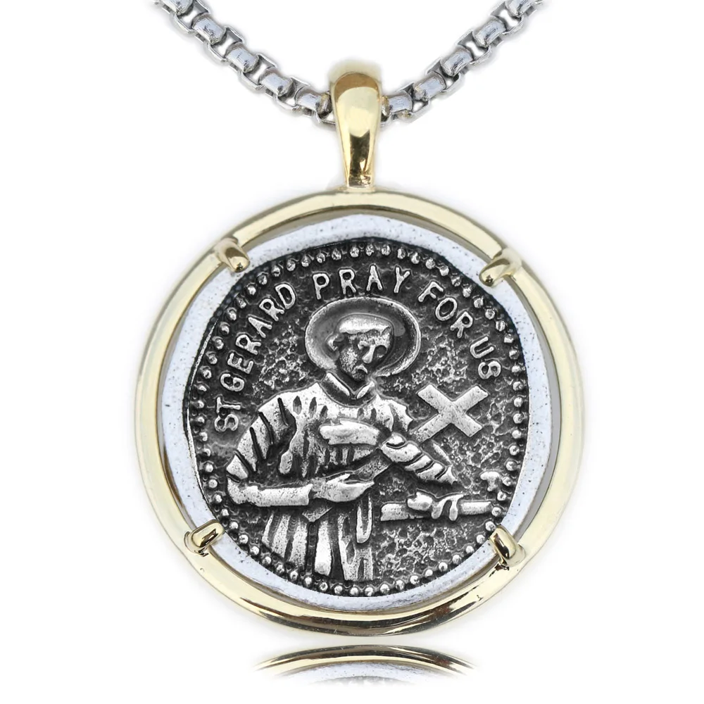 Медаль Saint Gerard ожерелье католическое преданное покровитель Святого плодородия