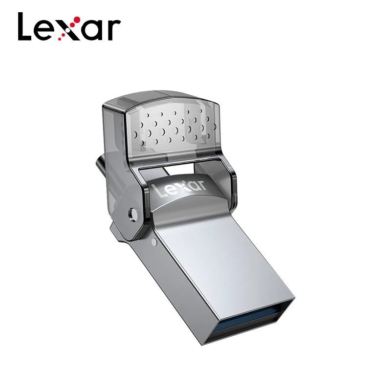 Оригинальный USB накопитель Lexar Jumpdrive с двумя слотами Type A карта памяти 64 ГБ 32