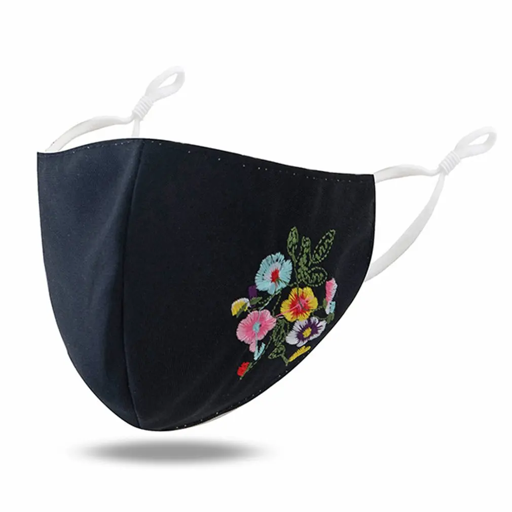 Пылезащитная маска с вышивкой в китайском стиле Регулируемая Маска застежкой