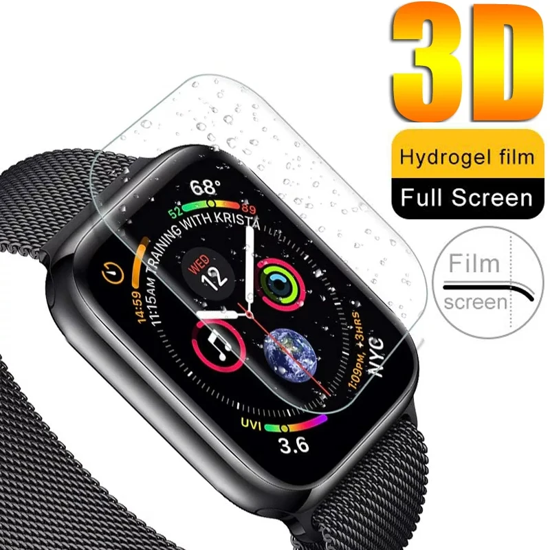 Гидрогелевая 3d-пленка для Apple Watch 4 5 6 40 мм 44 полное покрытие защита экрана мягкая