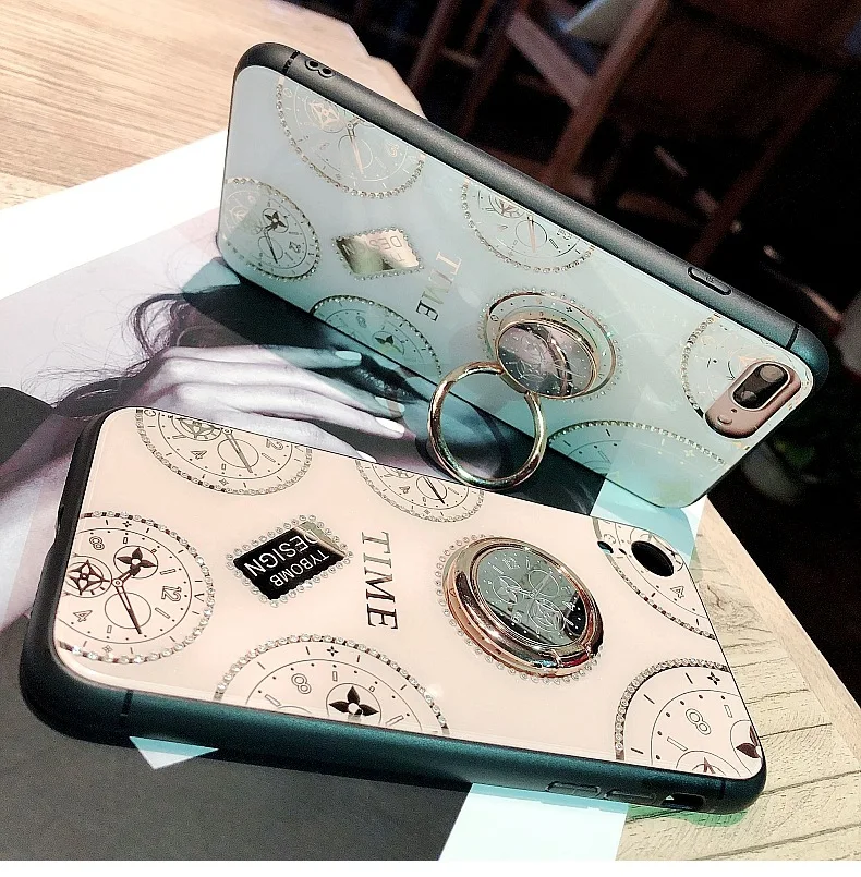 For Huawei P20 30 Pro Lite Mobile Shell Net Red Tide Mate 20 Glass 7 Rhinestone Ring Bracket Female Car |