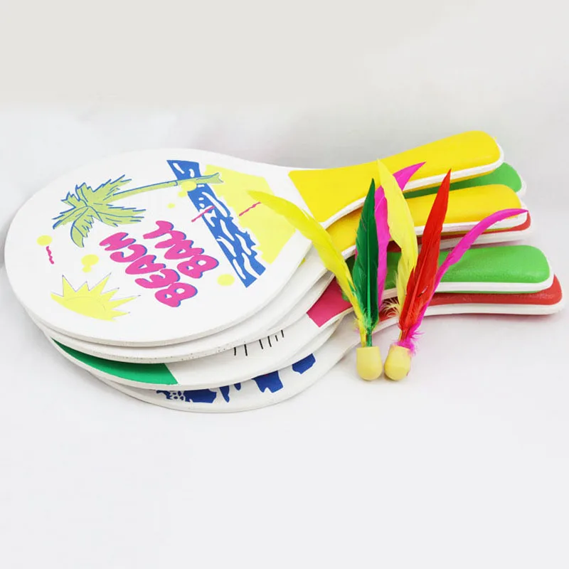 Забавная ракетка для бадминтона крикета 5 мм пляжа тройная отправляет один мяч |