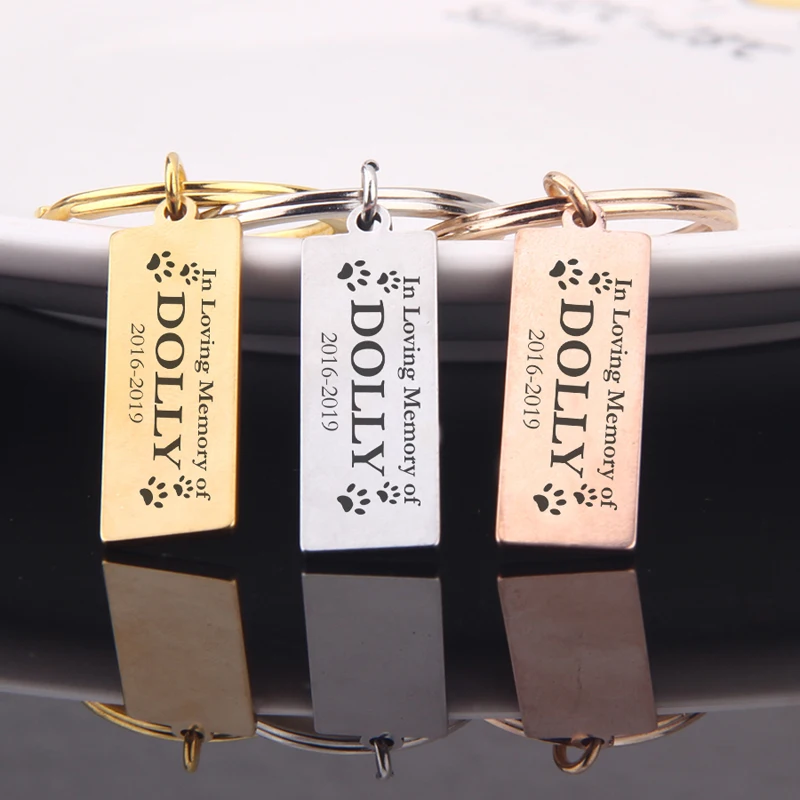 Мемориальный собачий брелок индивидуальное имя и год для любимой собаки подарок