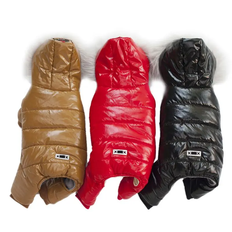 

Pet Dog Winter Warm Down Jacket Puppy Long Sleeve Jumpsuit Classical Windproof Cotton Clothes for Small and Medium Dogs