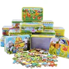 Пазл деревянный сделай сам для раннего развития, креативная коробка с мультяшными животными, развивающая игрушка, подарок для детей, малышей, 60 штук