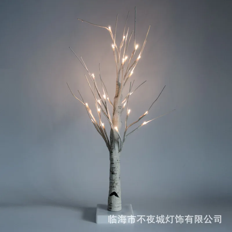 Светодиодный аккумулятор Модель 0 6 м серебристая береза для спальни гостиной