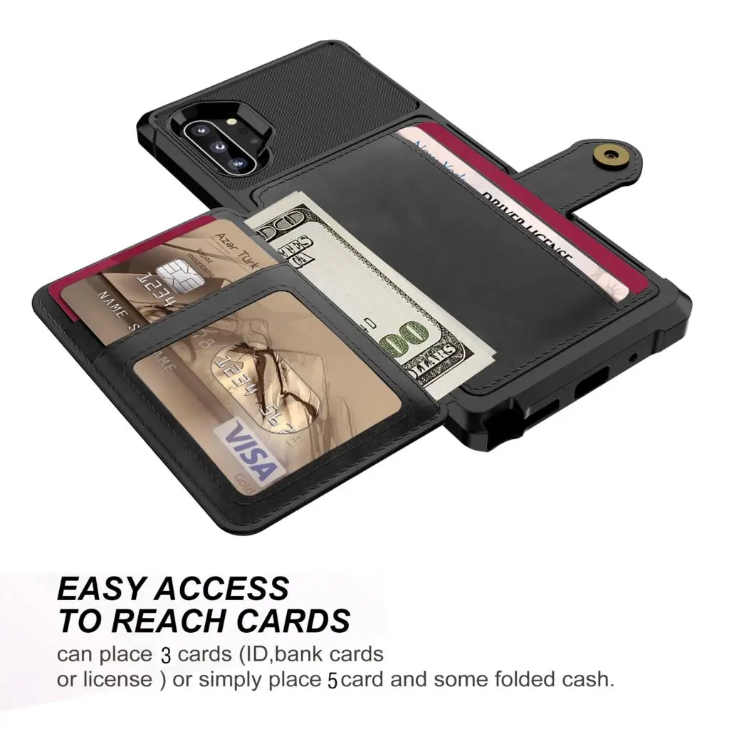 

For Samsung Note 10 10Plus S10 Plus S10e Note 9 Wallet Flip Leather Kickstand Phone Case Car Magnetic Holder Phone Shell Coque
