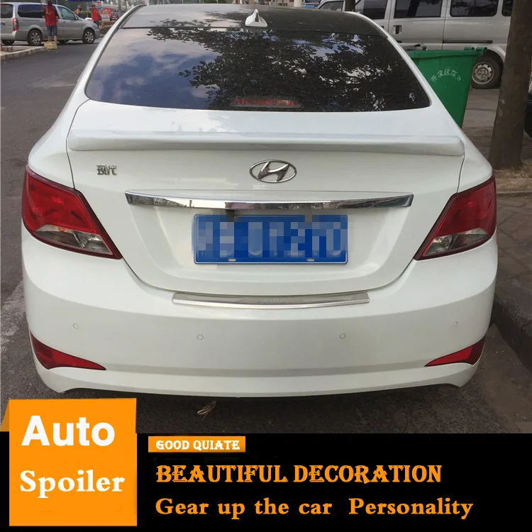 Спойлер для Hyundai Verna 2010-2016 спортивный спойлер из ABS материала заднего крыла