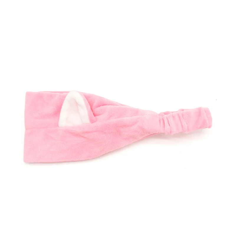 

Coral Fleece Soft Headband Cross Top Cat Hairband Elastic Hair Band For Women Girls Wash Face Turban Headwear Hair Accessories
