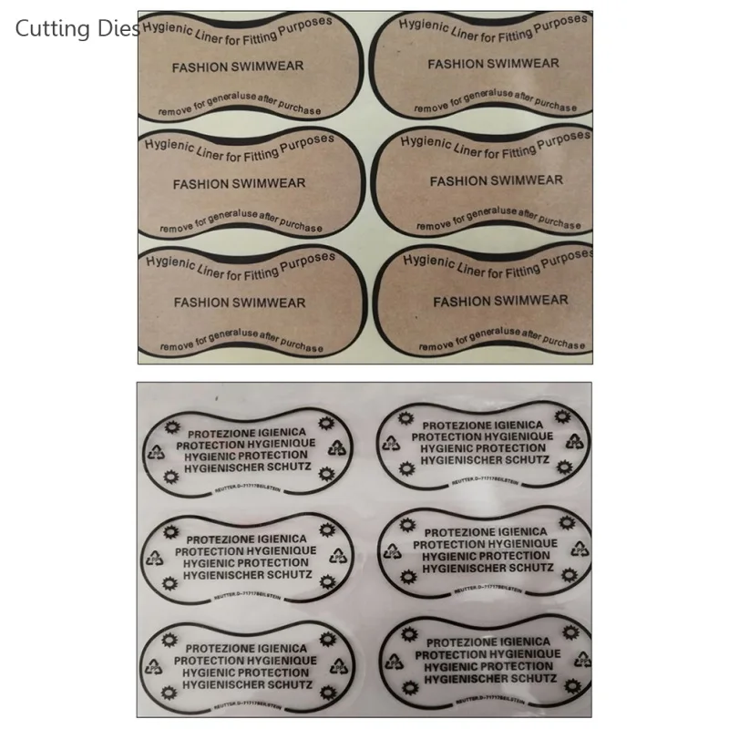 

50Pcs/lot Transparent Hygiene Label Clear Tape Swimwear Lingerie Underwear Adhesive Bikini Try On Sticker Labels Diy Crafts