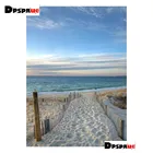 Камни в форме ромбакруглый 5D Diy Алмазная вышивка крестиком на рисунке, Рождественский Fine песчаный пляж морской вышивка пейзажа Мозаика Декор для дома подарок