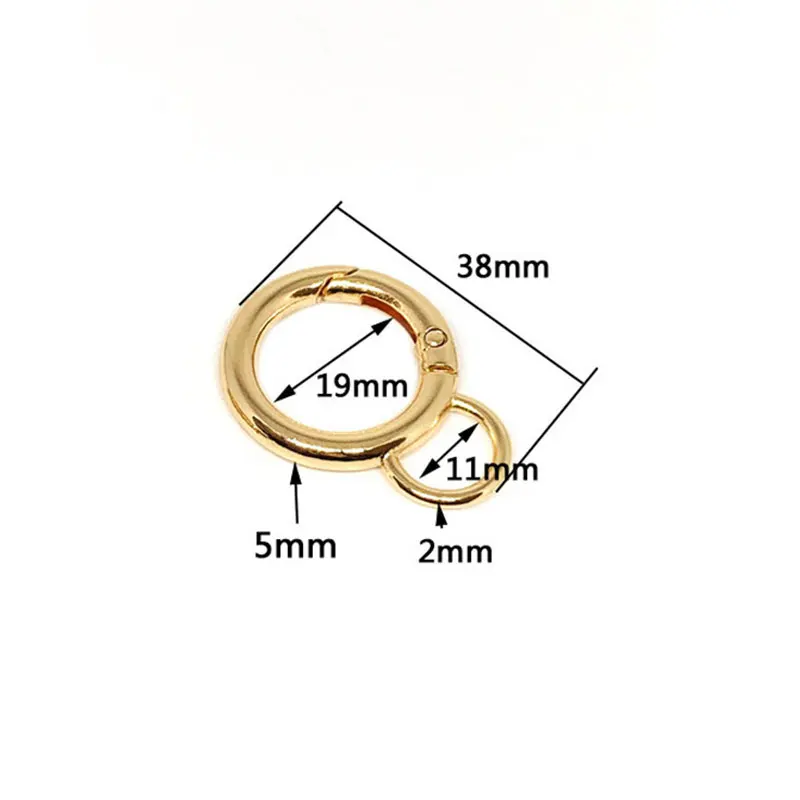 

Solid Color Bag Spring Durable Buckle Practical Round Alloy Hook Buckle Convenient High Quality Nice Luggage Accessories