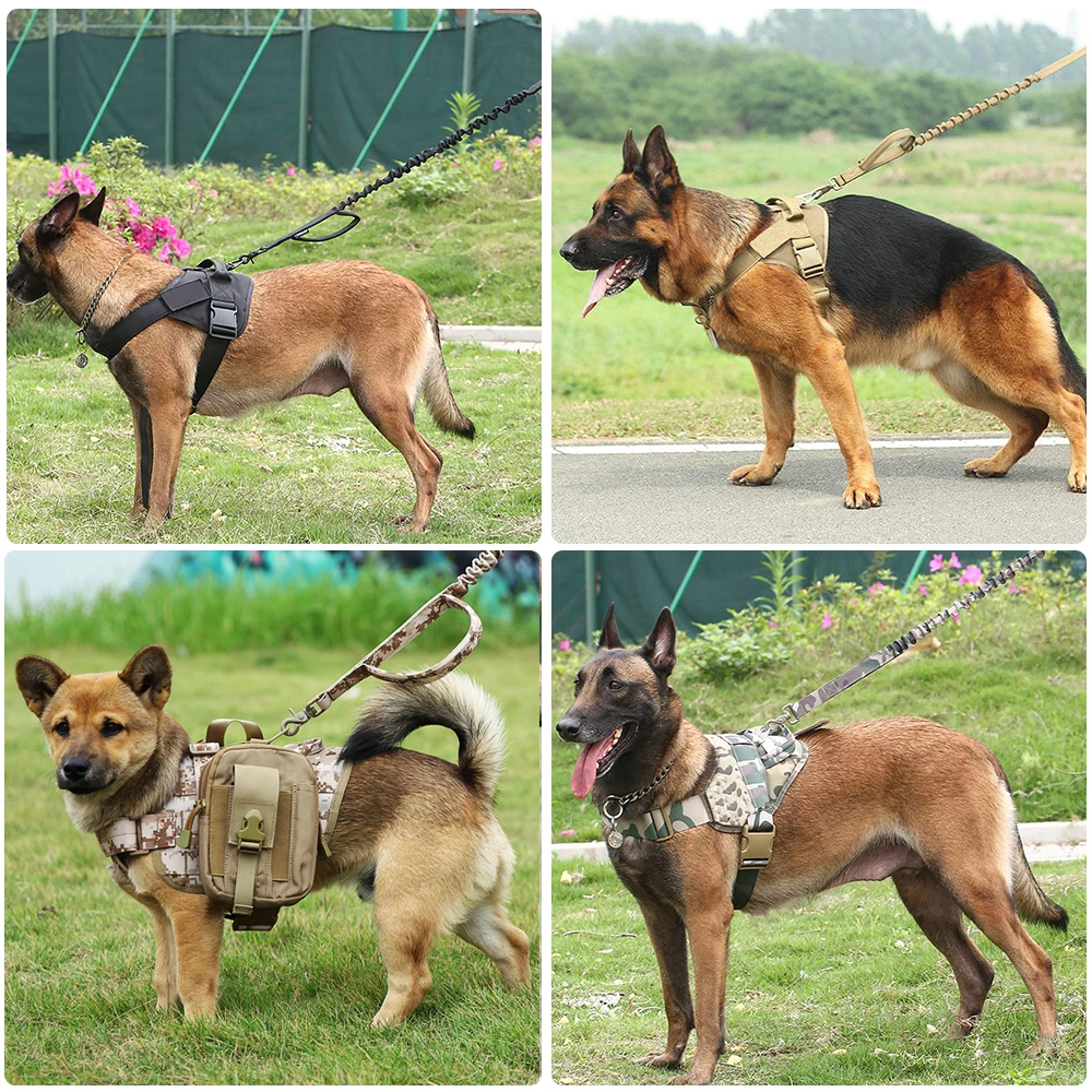Поводок для собак K9, регулируемый нейлоновый ошейник для собак, жилет банджи, поводок для собак, поводок для маленьких собак, немецкая овчарка