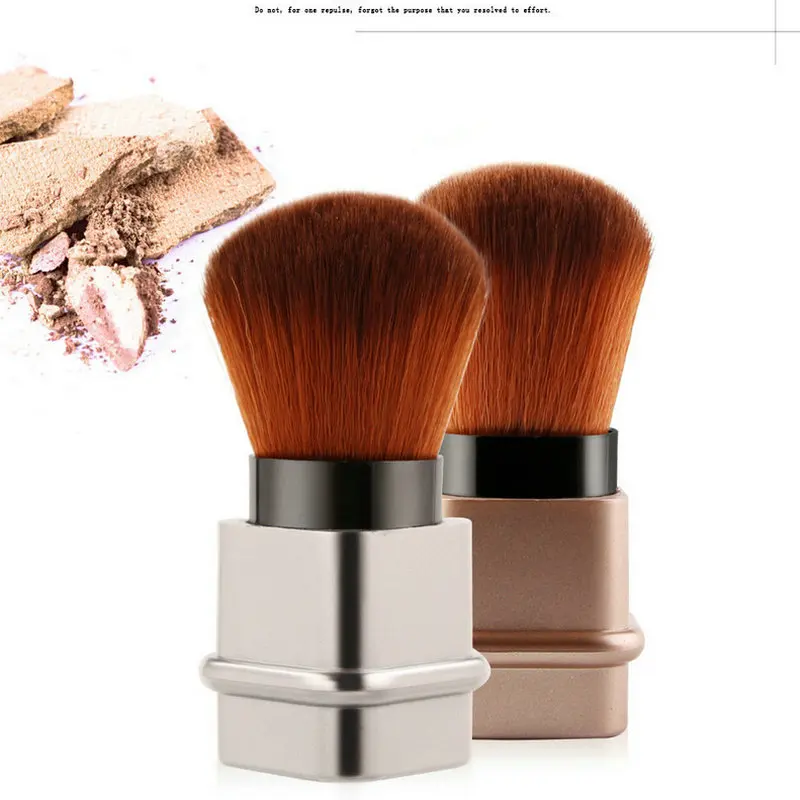 

Blush Makeup Brush Square Retractable High Gloss Repair Brush Makeup Soft Nylon Plastic Handle Beauty Tool