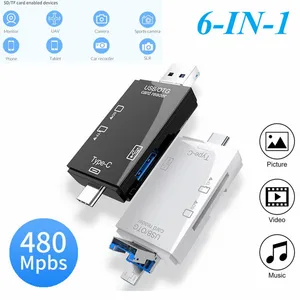 all in one 2 colors otg card reader usb 3 0type csdtf u disk adapter multi function android phone computer accessories hub free global shipping