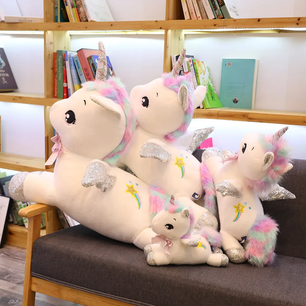 Животное kawaii 1 шт. 65/80 см Плюшевый единорог подушка с лошадью мягкая игрушка для