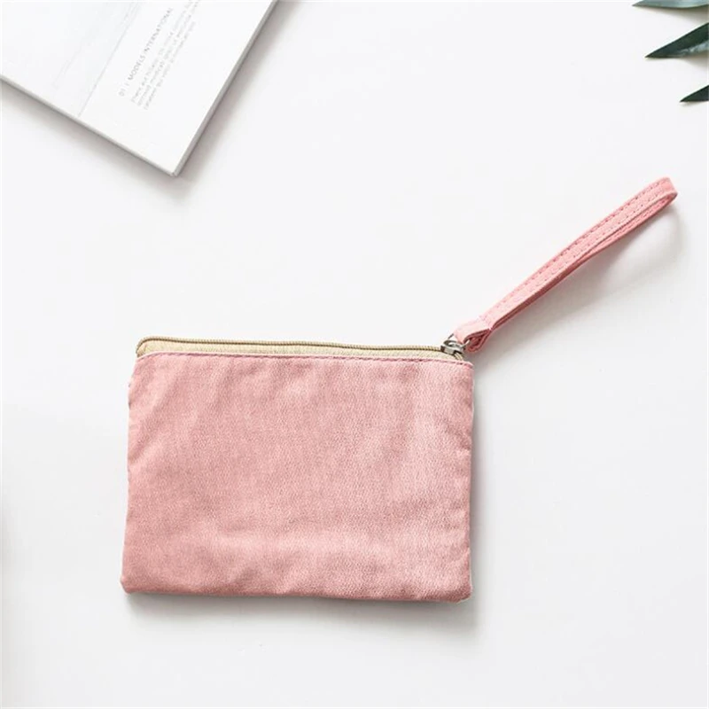 

1PC Mini Women's Purse Coin Holder Wallet Money Bags Canvas Coin Key Card Wallet Zipper Change Case Purses Holder Small Pouch