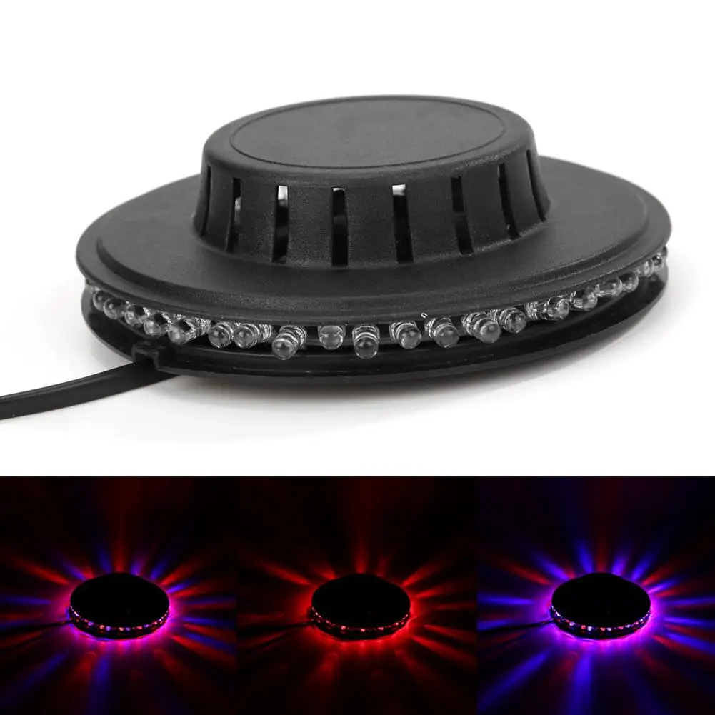Mini 48LED RGB Sunflower Stage Light Color Changing Rotating KTV Bar Effect Lamp Colorful Rotary Small Sunlight 125*125*35mm