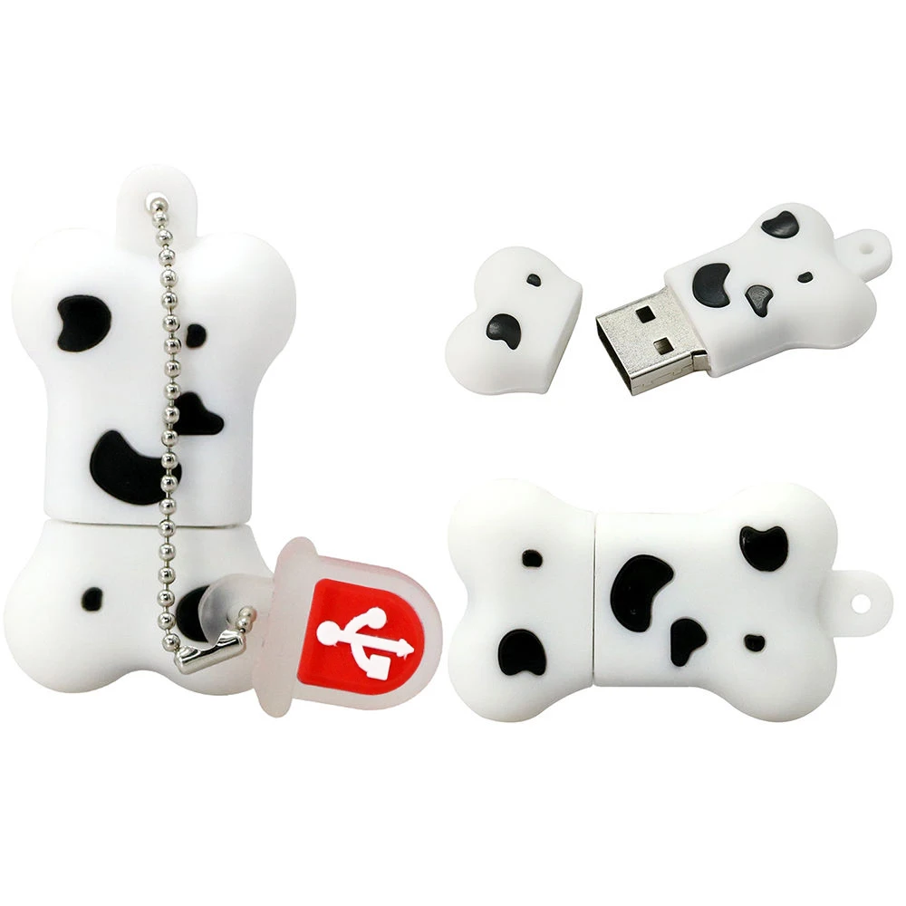 USB флеш-накопители Dog Bone, реальная емкость 8 ГБ, 16 ГБ, 32 ГБ, 64 ГБ, 128 ГБ, 256 ГБ, флеш-накопитель, мультяшная мини USB карта памяти, флешка - Цвет: Серый