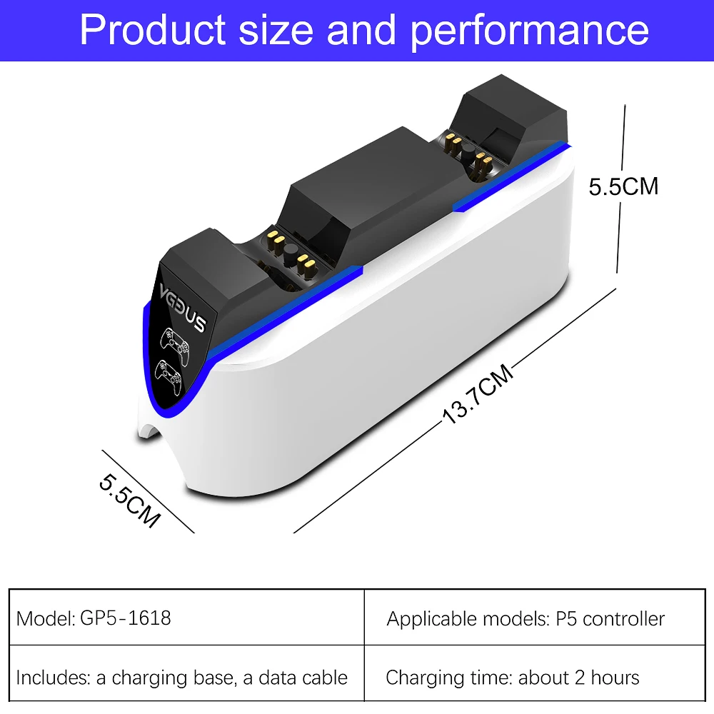 dual fast charger for ps5 wireless controller usb 3 1 type c charging cradle dock station for sony playstation5 joystick gamepad free global shipping